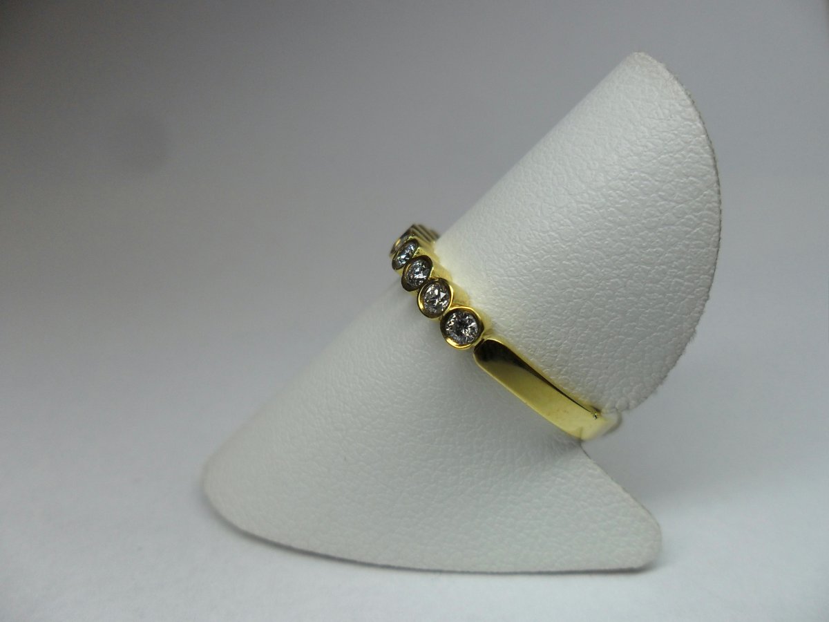 Rijring Smal Gesloten Zetting Geelgoud 9st.